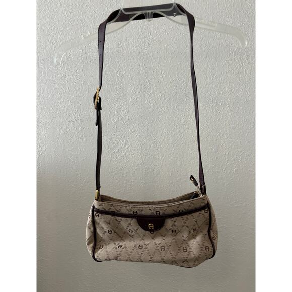 Vintage Etienne Aigner Shoulder Bag Purse Brown Y2K - Picture 1 of 7